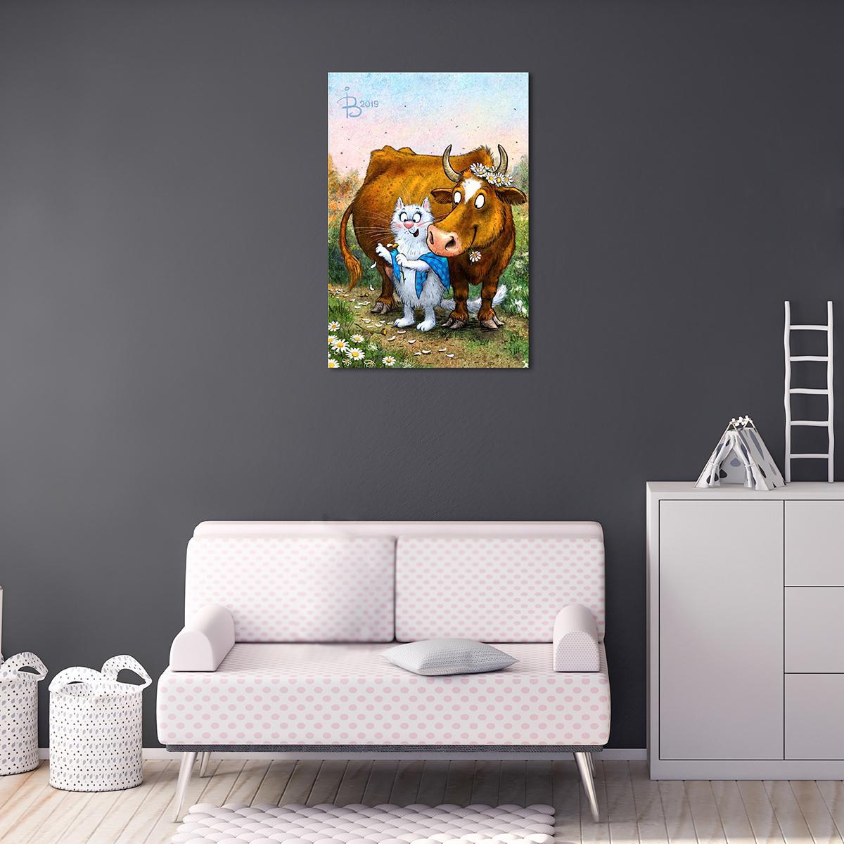 Модульная картина Любит, не любит... 1 модуль 30х45 см