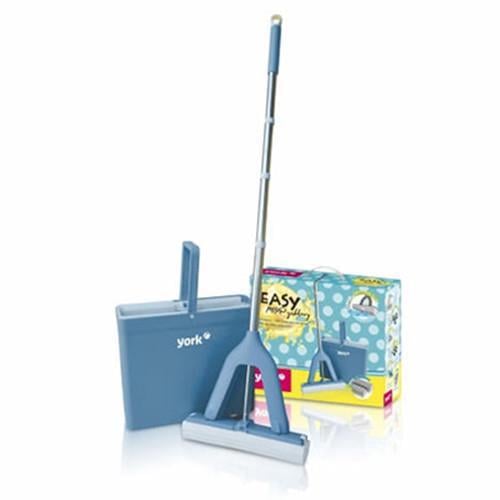 Набір для прибирання відро і губчаста швабра з телескопічною ручкою York Набір для прибирання відро і губчаста швабра з телескопічною ручкою York