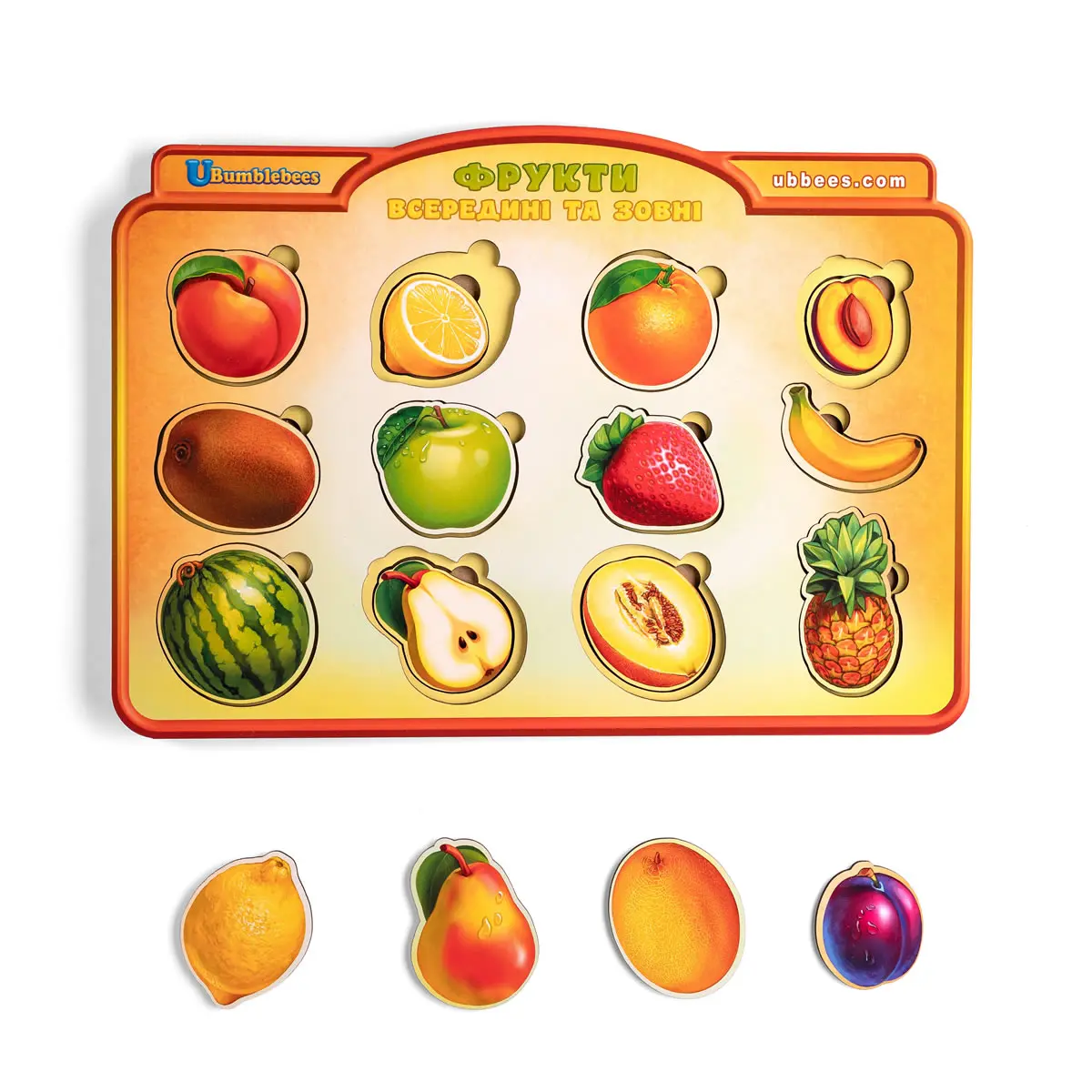 Деревянный сортер Фрукты в разрезе Ubumblebees (ПСД136)