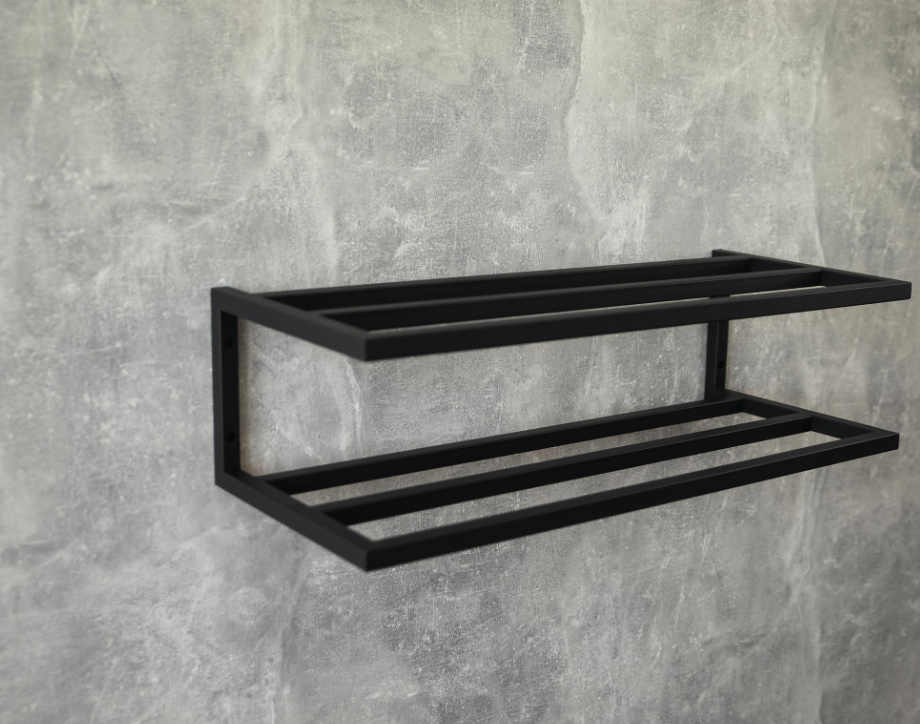 Полка для обуви Sharm двухэтажная из металла в стиле лофт 90х30х20 см (ML-18.6) - фото 1 Полка для обуви Sharm двухэтажная из металла в стиле лофт 90х30х20 см (ML-18.6) - фото 1