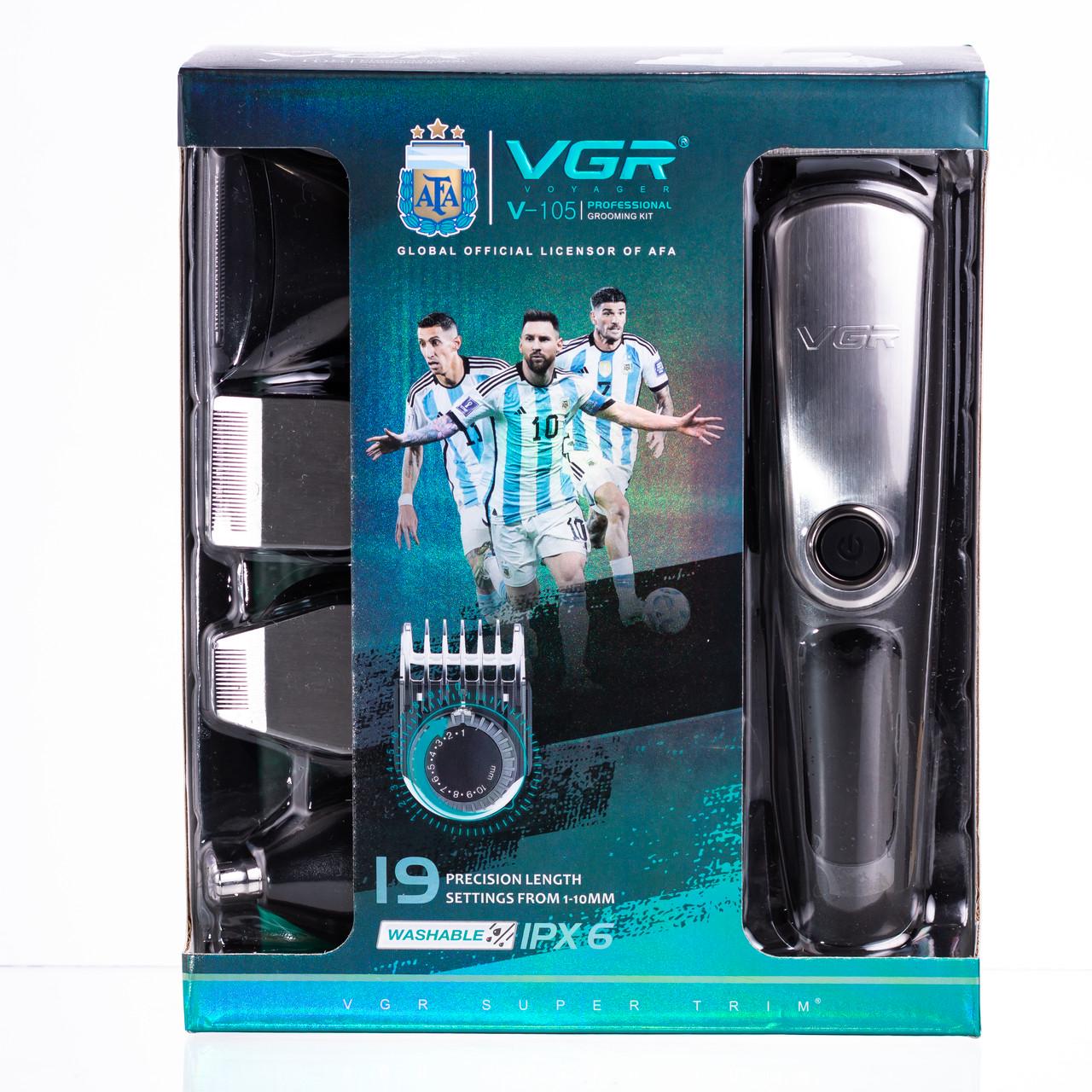 Набор для стрижки VGR V-105 волос 5в1 машинка/триммер/бритва (7360) - фото 19