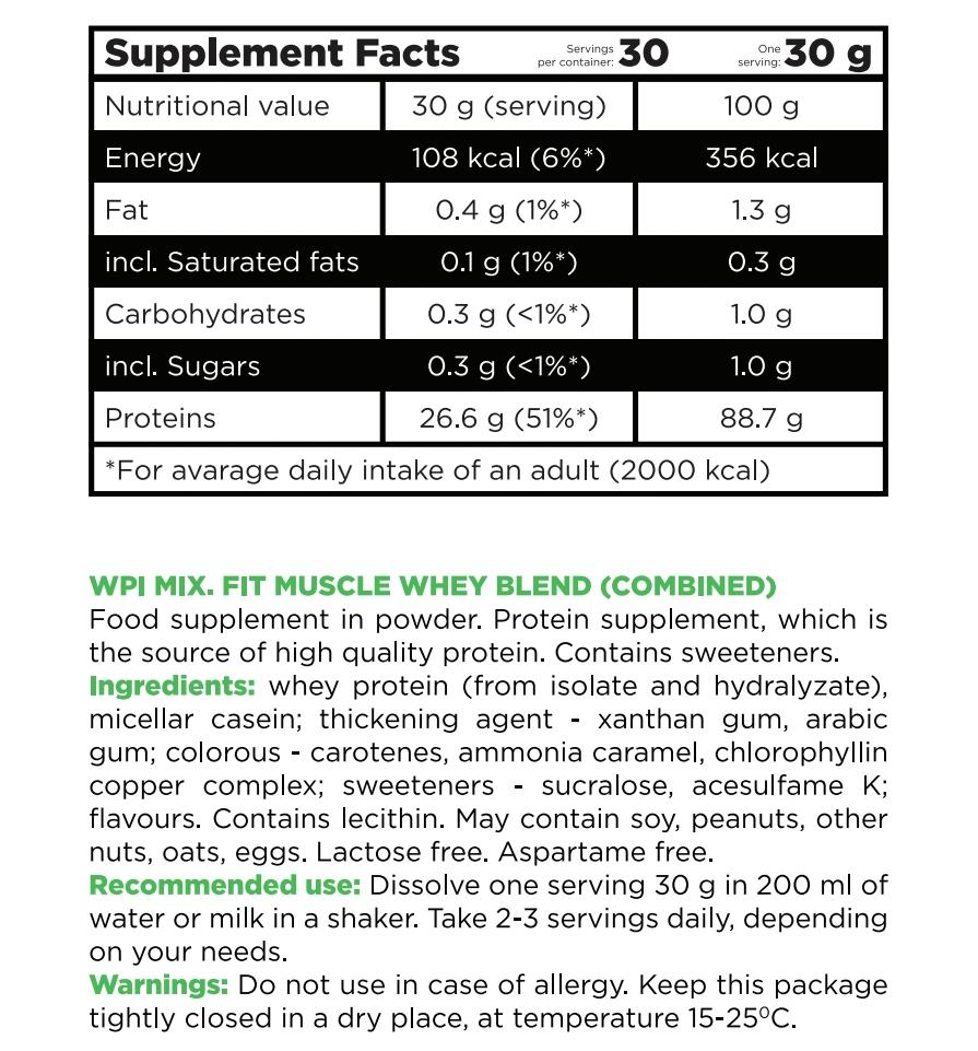 Протеин изолят для снижения веса и сушки TNT Nutrition 90% белка в составе казеин и BCAA WPI MIX Клубничный десерт 1 кг (12589753) - фото 2