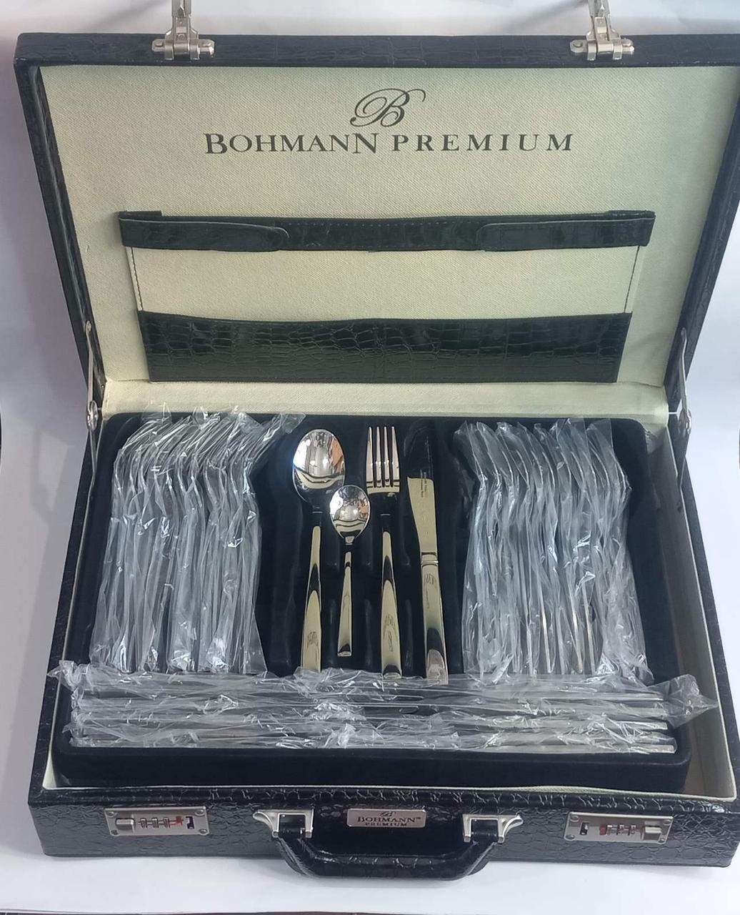 Набор столовых приборов в кейсе Bohmann на 12 персон 72 пр. 18/10 (BP-72)