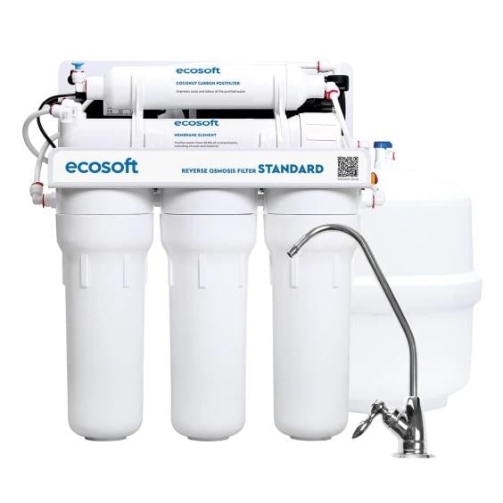 Фильтр обратного осмоса Ecosoft Standard 5-50P 5 ступеней очистки с помпой (MO550PECOSTD)