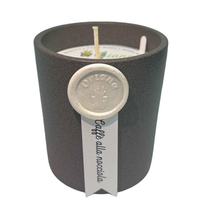 Ароматическая свеча Flora Caffe alla Nocciola соевая в керамическом кашпо крошка (10957)