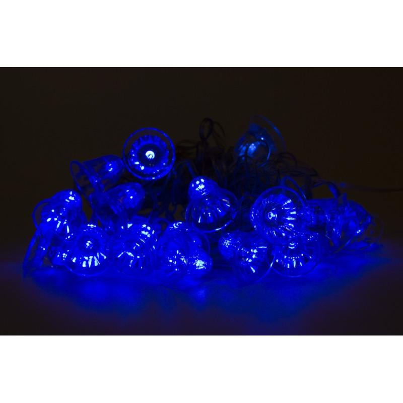 Гирлянда колокольчики 3,6 м 24LED синий IP44 (040216)