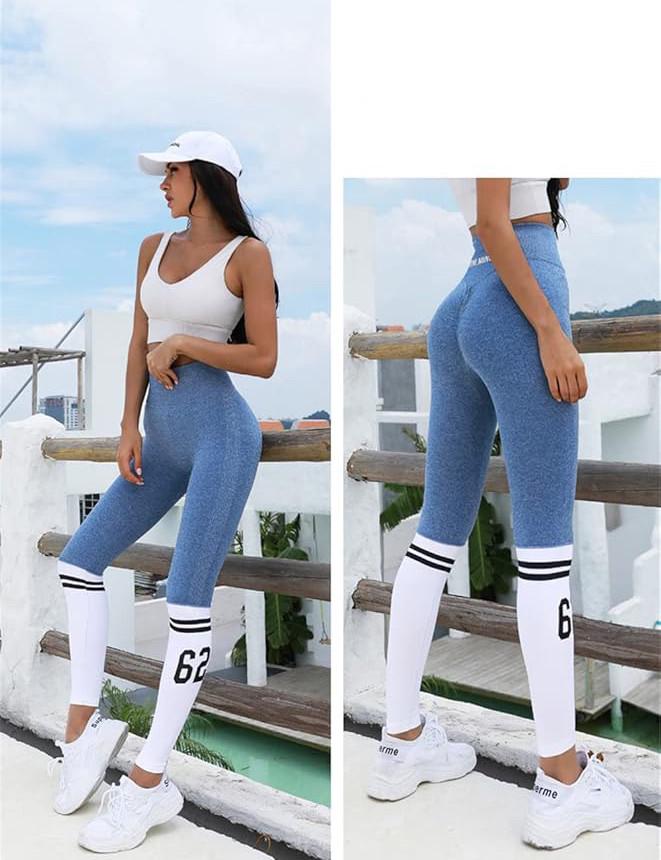 Леггинсы с пуш-ап эффектом S Синий (ZN02S) - фото 2