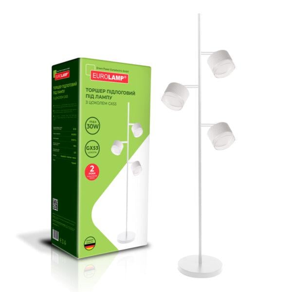 Торшер напольный Eurolamp Onyx 3xGX53 Белый (35892597)