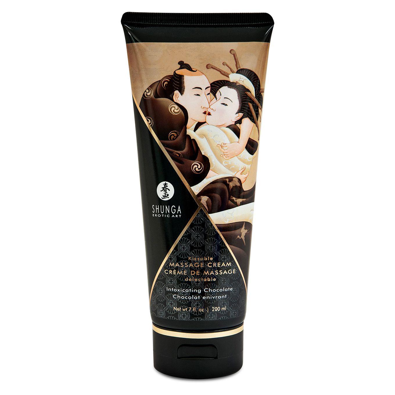 Съедобный массажный крем Shunga Kissable Massage Cream Intoxicating Chocolate 200 мл