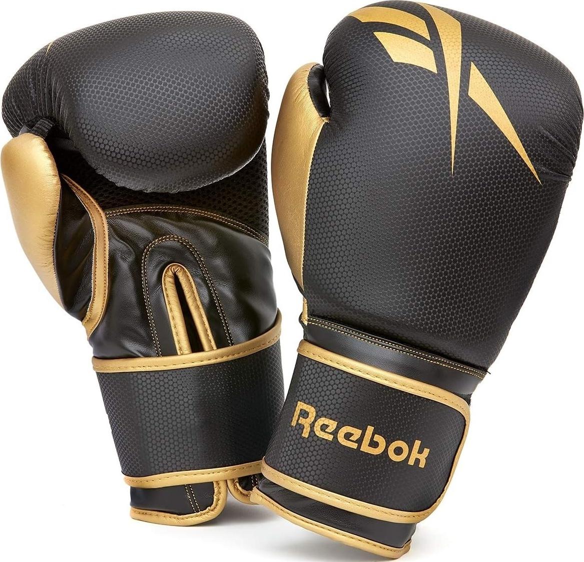 Перчатки боксерские Reebok BOXING GLOVES RSCB-11117 Черно-золотой (16)