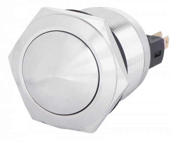 Кнопка выпуклая АСКО-Укрем TYJ 22-231 1NO+1NC металлическая без подсветки 22 мм (A0140010128)