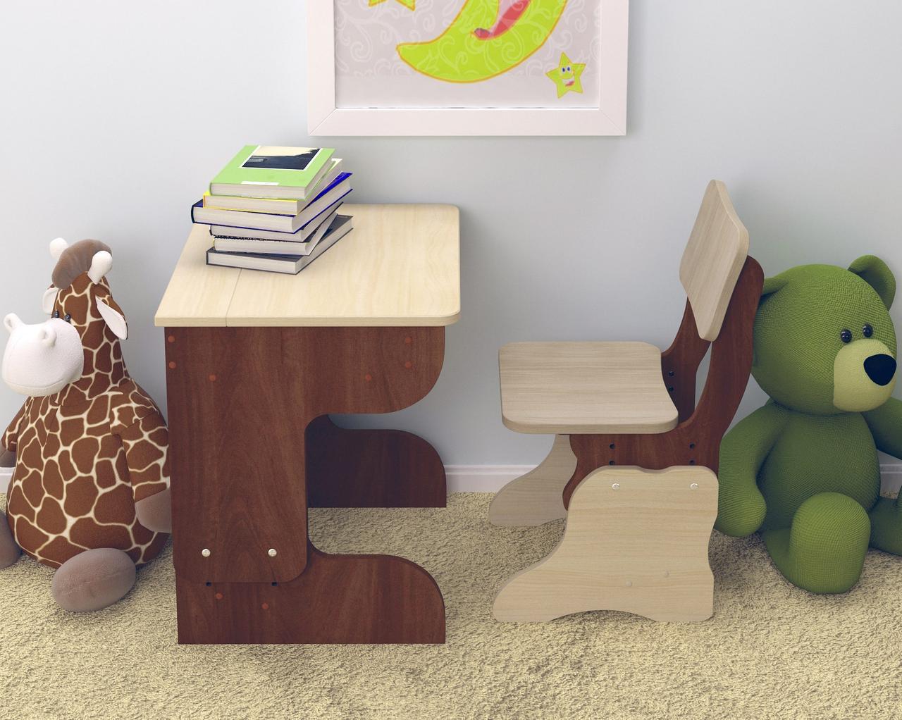 Стул регулируемый МАКСИ-МЕбель Миша Яблоня локарно/Дуб молочный (10450) - фото 3 Стул регулируемый МАКСИ-МЕбель Миша Яблоня локарно/Дуб молочный (10450) - фото 3