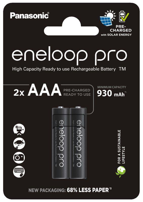 Аккумулятор Panasonic Eneloop Pro BK-4HCDE/2CP AAA/HR03 930 mAh LSD Ni-MH 2 шт. (25994160)