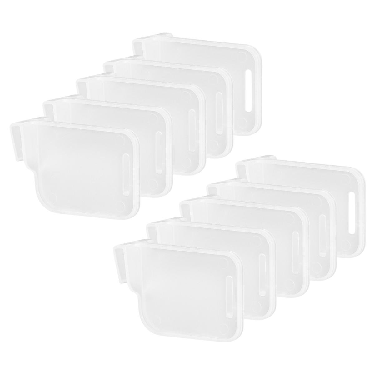 Разделители FridgePartition пластиковые для полок холодильника или ящиков 10 шт. Прозрачный (344)