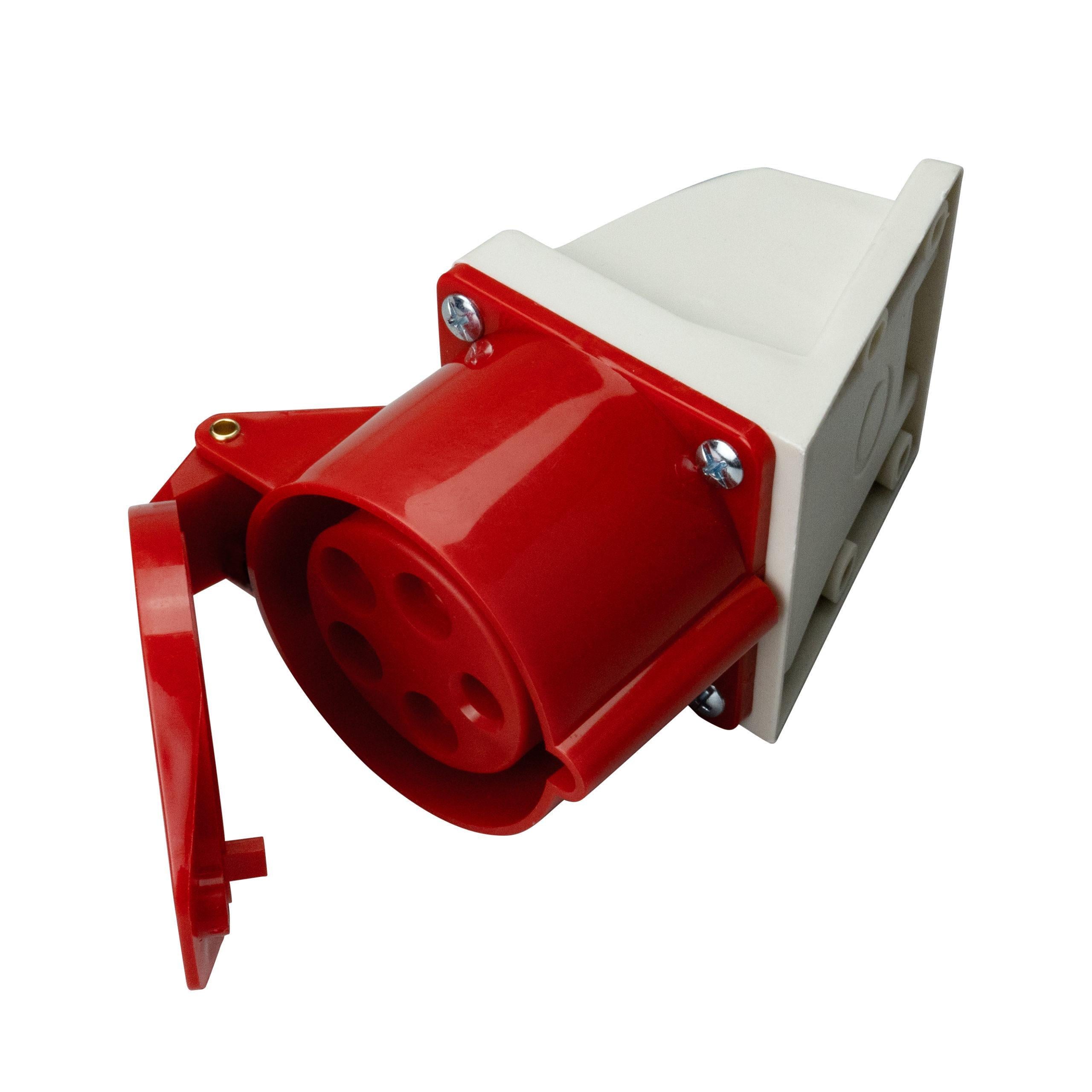 Штепсельное гнездо с заземлением HOROZ ELECTRIC 3Р+N+Е накладное IP44 16A 220-415V (122-002-0005-010)
