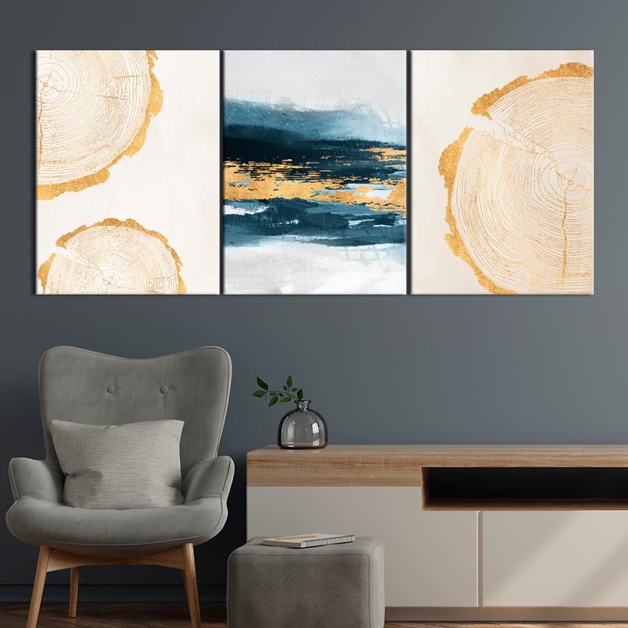 Картина на полотні Абстракція золотий пил 156x67 см (V56-3_L) - фото 3