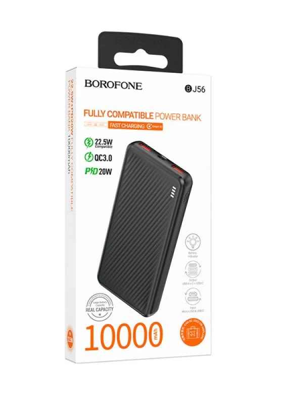 Повербанк Borofone BJ56 Graceful 10000 mAh 22,5W PD20W Чорний