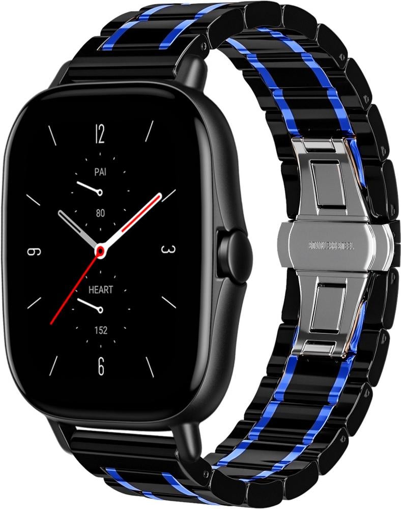 Ремешок керамический Ceramo для Amazfit GTS 2e Black/Blue (28740-43) Ремешок керамический Ceramo для Amazfit GTS 2e Black/Blue (28740-43)