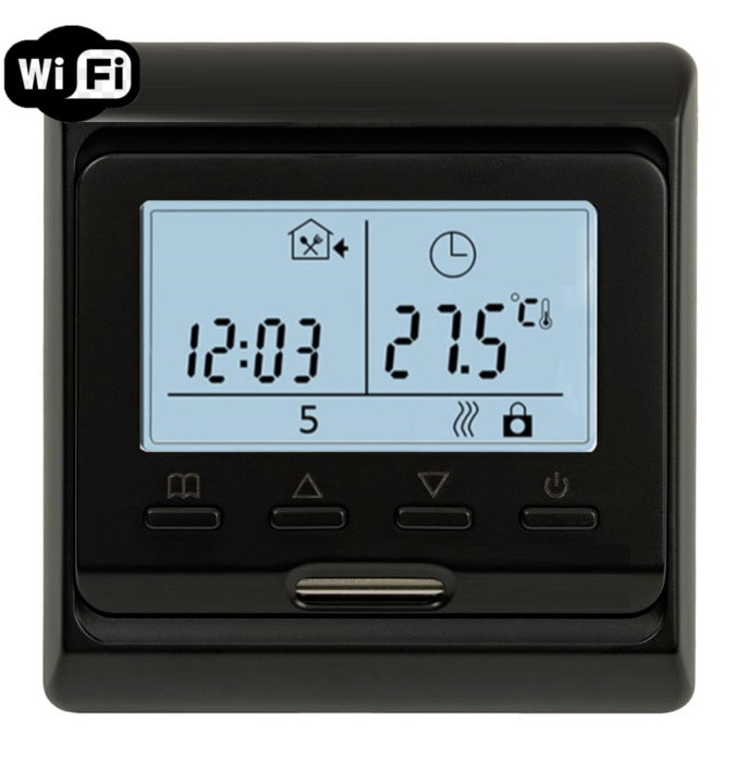 Терморегулятор Ecoset E51 Wi-Fi програмований з датчиком температури підлоги 3 м (m6.716) - фото 4 Терморегулятор Ecoset E51 Wi-Fi програмований з датчиком температури підлоги 3 м (m6.716) - фото 4