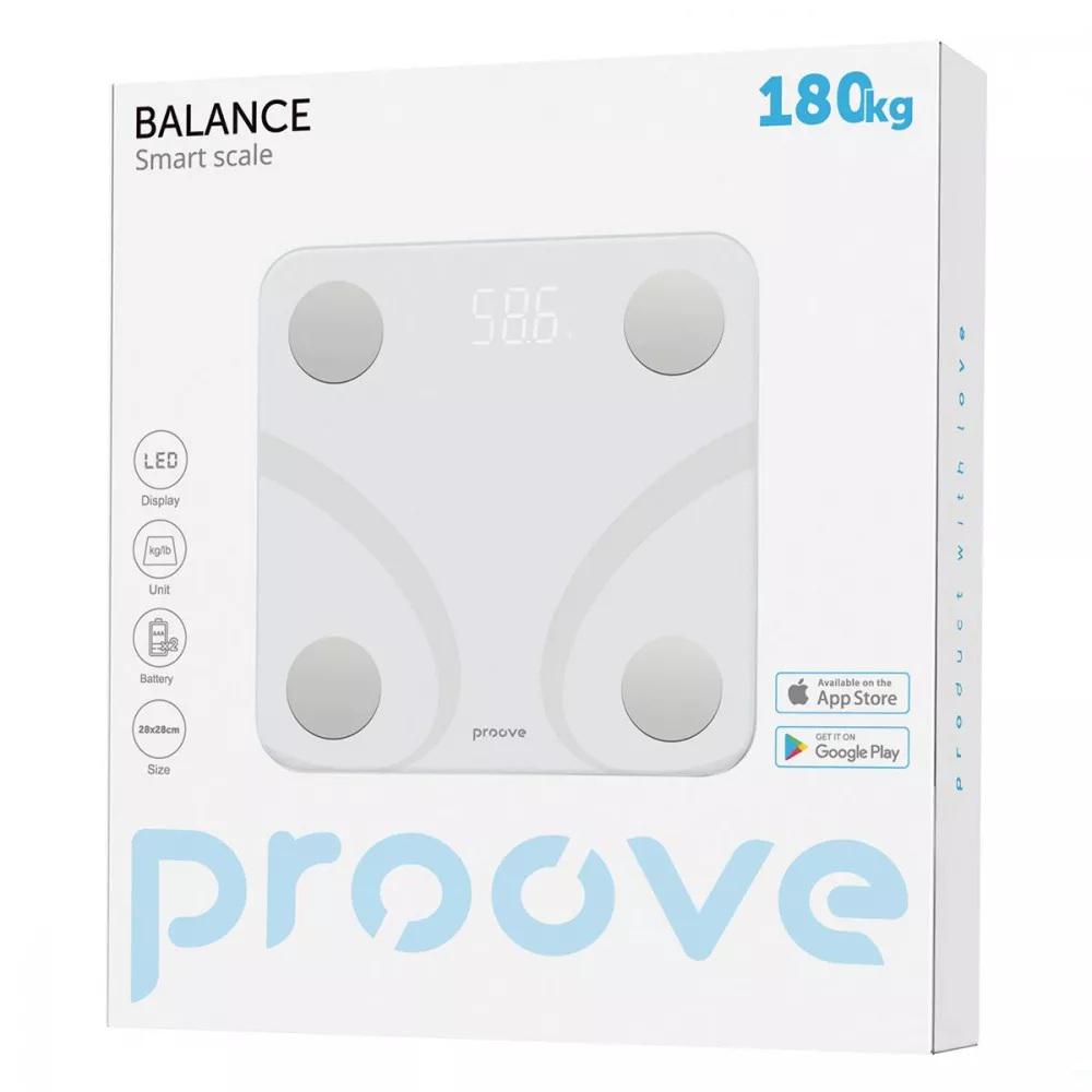 Весы напольные Proove Balance SLBF00010002 Bluetooth до 180 кг Белый (621164) - фото 3 Весы напольные Proove Balance SLBF00010002 Bluetooth до 180 кг Белый (621164) - фото 3