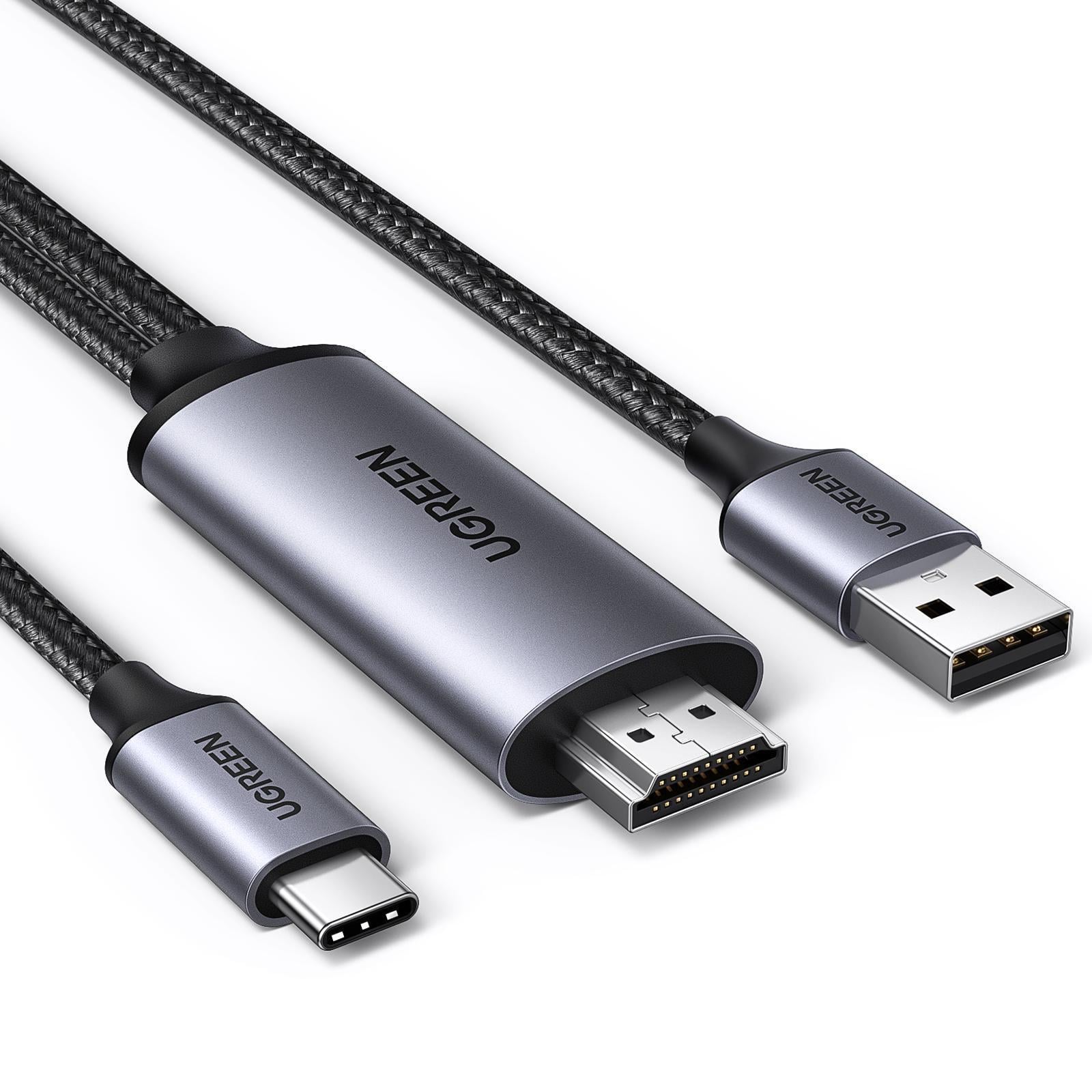 Кабель-перехідник HDMI на USB-C Ugreen CM773 2 м 4K 60Hz Сірий (35984A)
