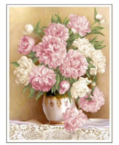 Схема для вышивки бисером Золотая Подкова Пионы ЗПК 024 (2878)