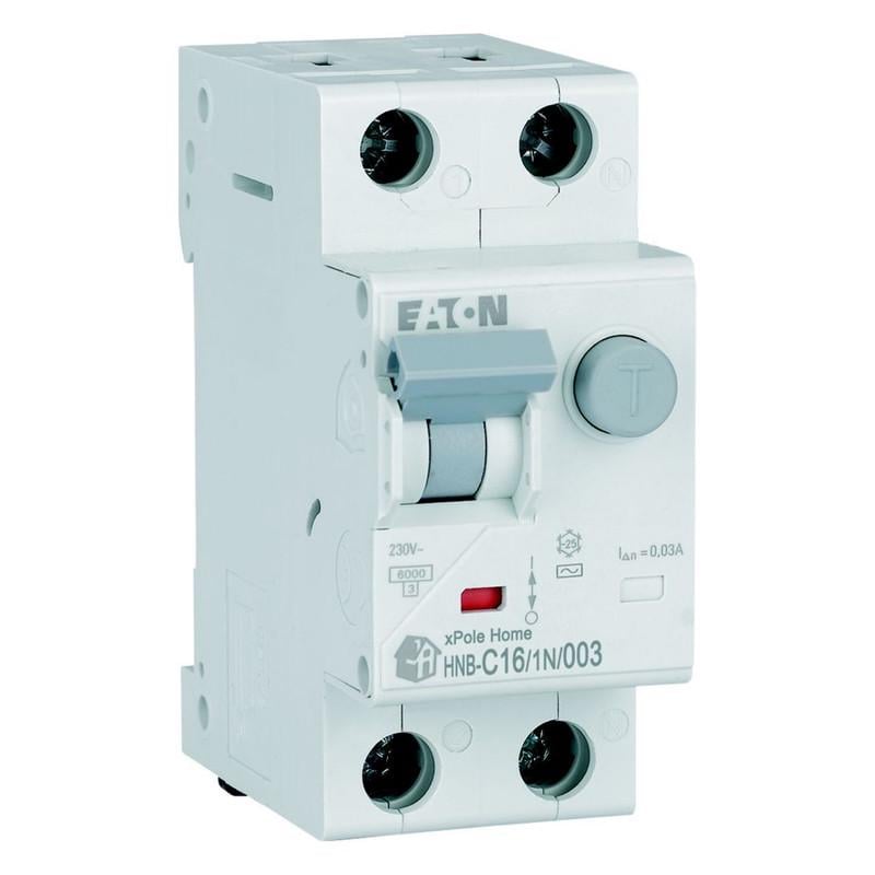 Дифференциальный выключатель Eaton HNB 1P+N 16A 30mA C (195127)
