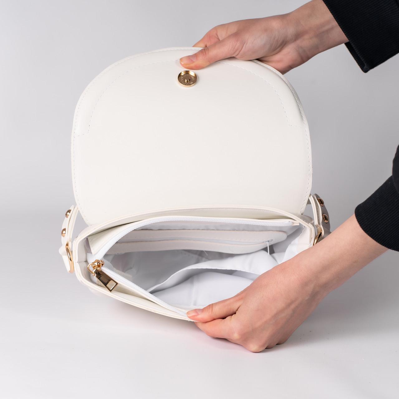 Сумка женская седло XENIA № 16-24 Белый - фото 3 Сумка женская седло XENIA № 16-24 Белый - фото 3