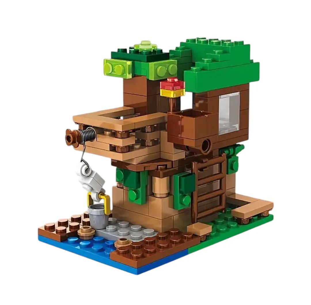 Конструктор Майнкрафт My World Добывающая станция с ветряной мельницей и домиком на дереве 393 дет. - фото 3