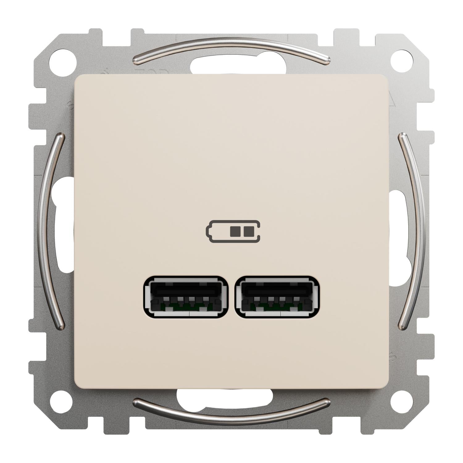 Розетка USB Schneider Electric Sedna Design 2,1A Бежевый (SDD112401)