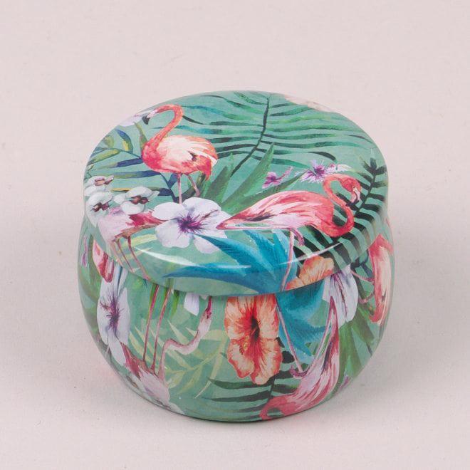 Коробочка металлическая Flora Фламинго для хранения мелочей (25254)
