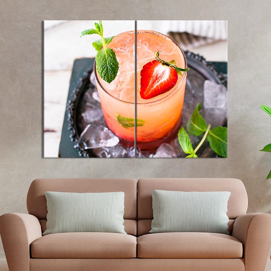 Настенний декор Яркий клубничный Мохито 71x51 см (A445-2)