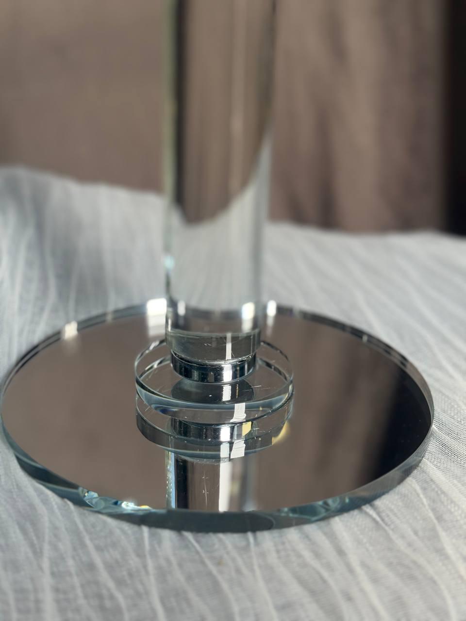 Тортовщица на ножке стеклянная YIWU Minimalism 19 см Прозрачный (HP-4-82S) - фото 2 Тортовщица на ножке стеклянная YIWU Minimalism 19 см Прозрачный (HP-4-82S) - фото 2