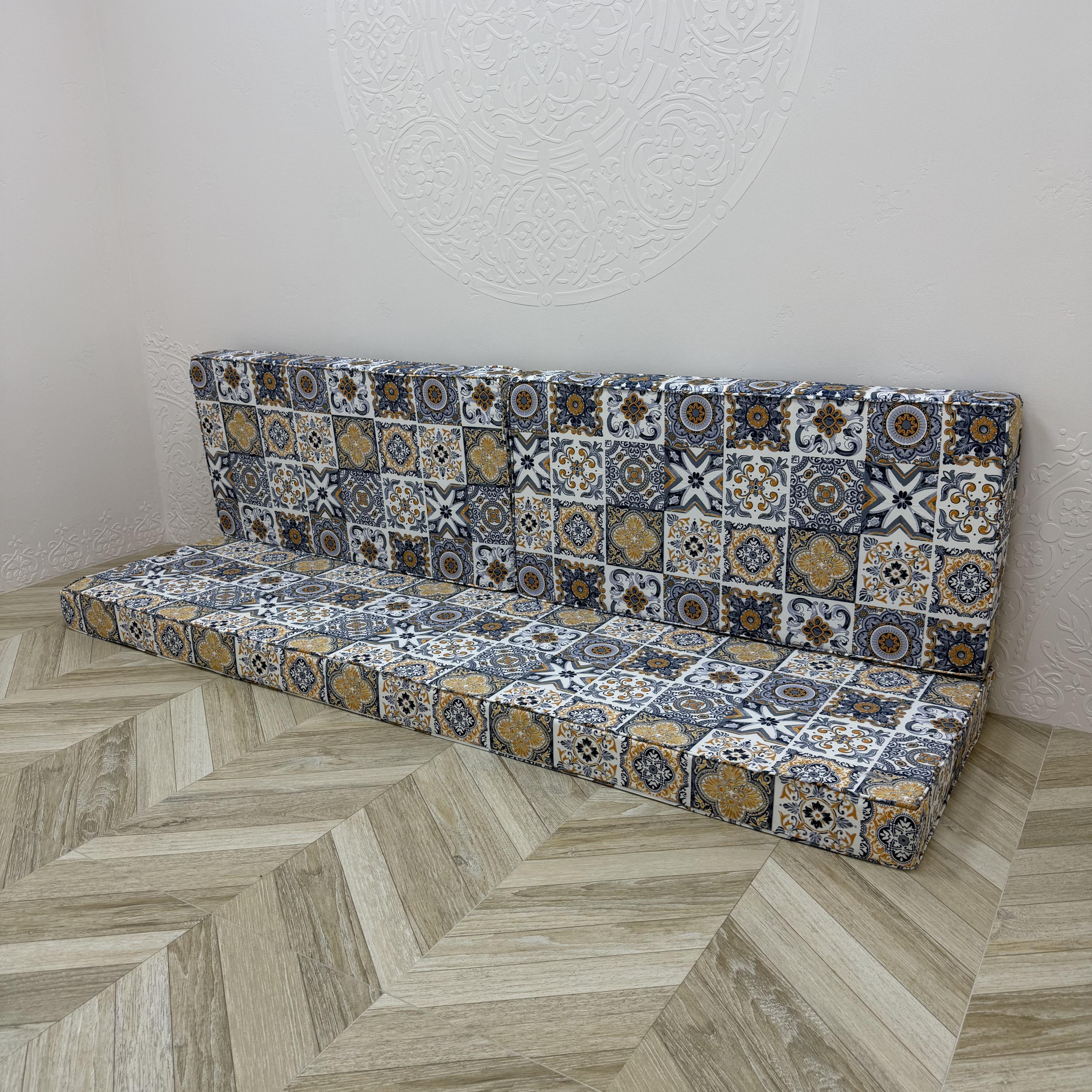 Матрац Comfort Home Abstraction на піддони/гойдалки/каркаси/садові меблі 140х60х40х8 см