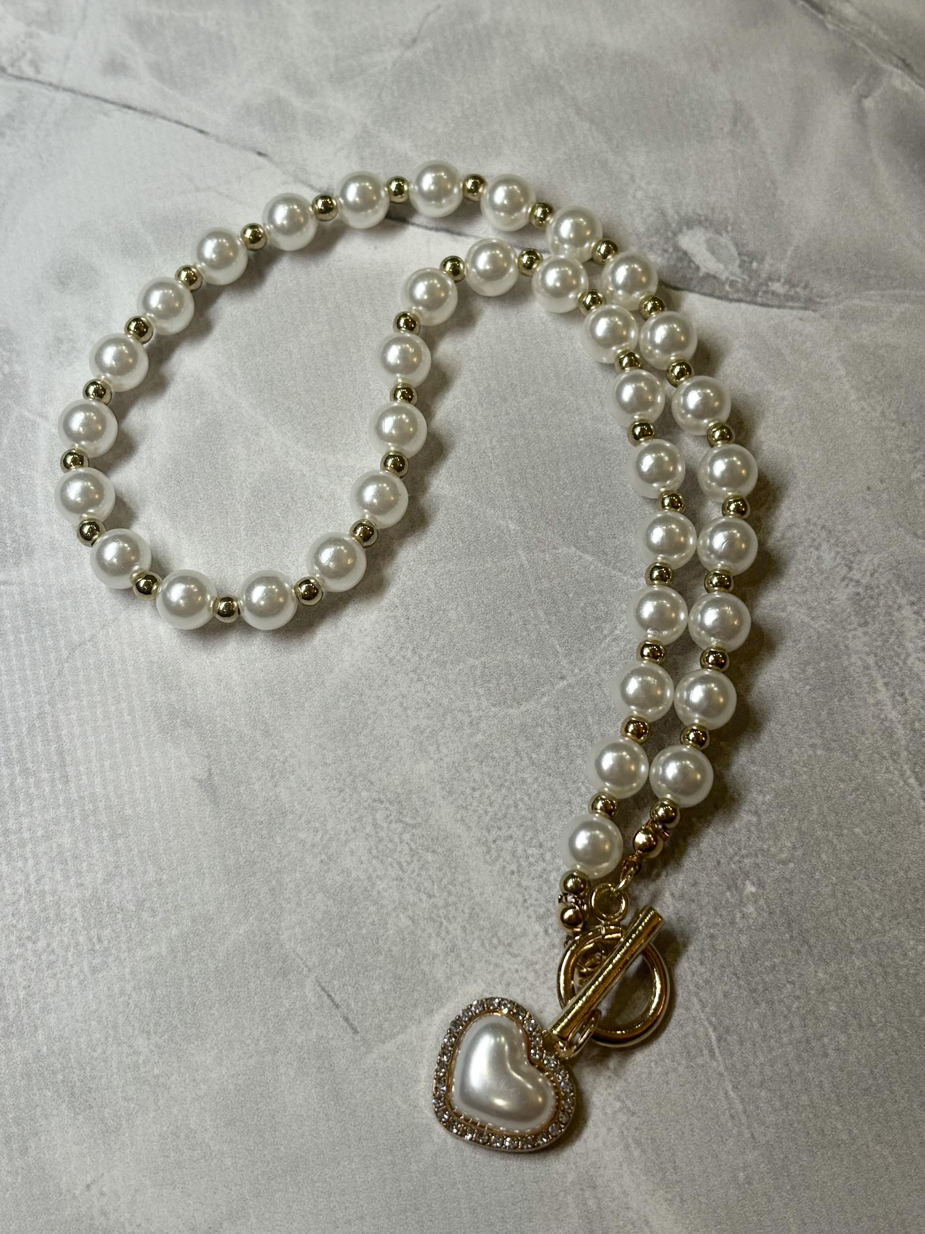 Колье Mirshine Pearl Heart White (22976) - фото 2