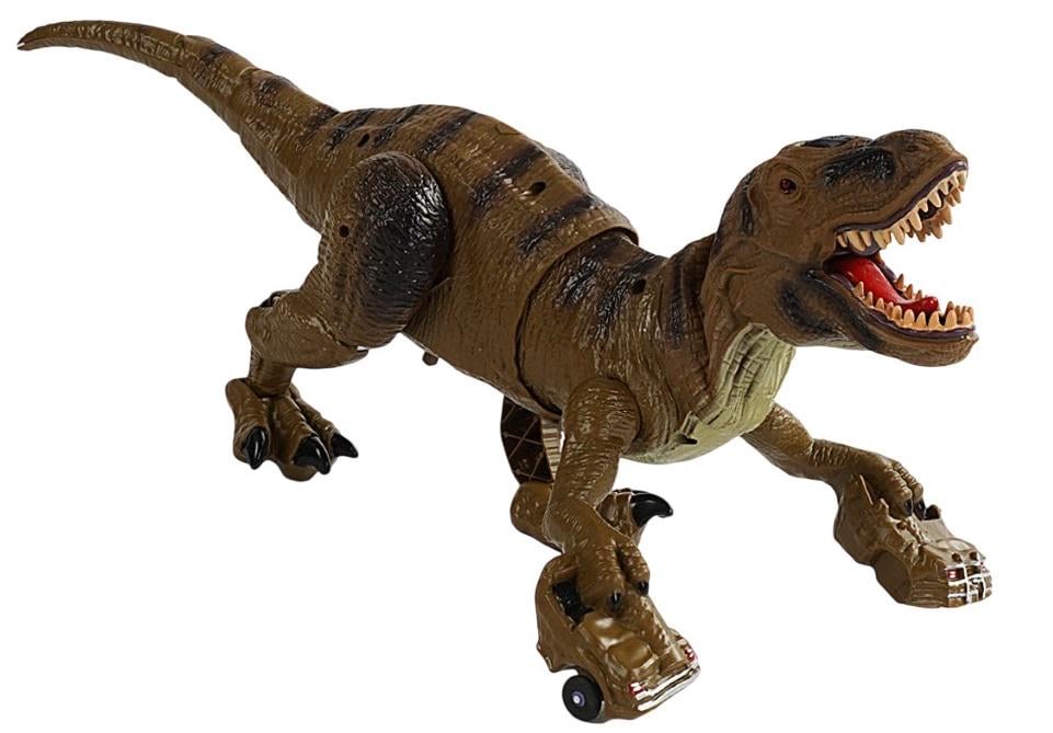 Динозавр на радиоуправлении Remote Control аккумулятор/пульт 2,4 G/парогенератор/подсветка Brown (158181)