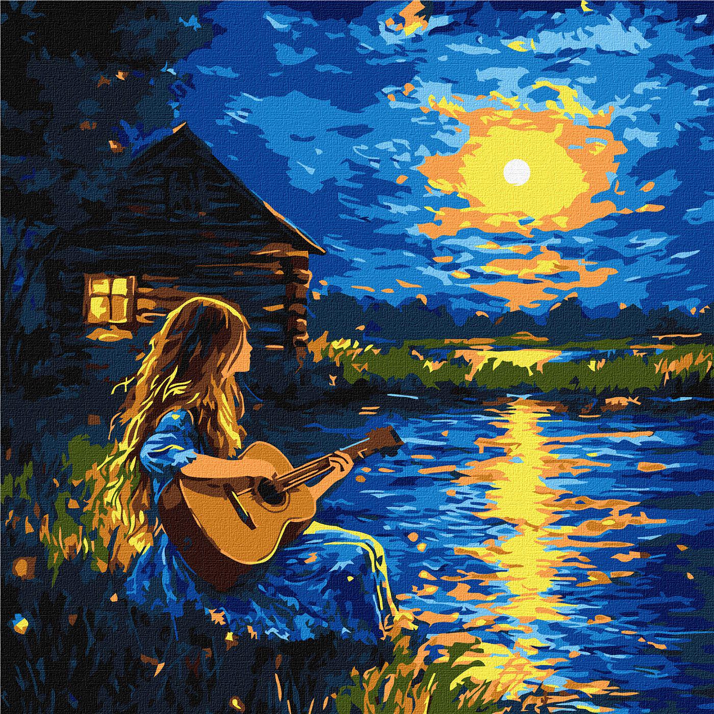 Набір для розпису по номерах Ideyka Звуки у темряві КНО8636 40x40 см (MTT-201140)