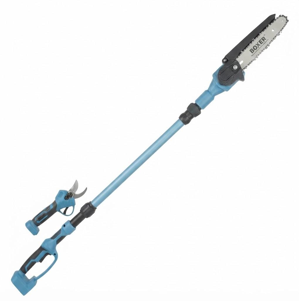 Набор садовых аккумуляторных инструментов BOXER BX-3320 2в1 48V 4 Ач пила 15 см секатор 25 мм (BX-3320)