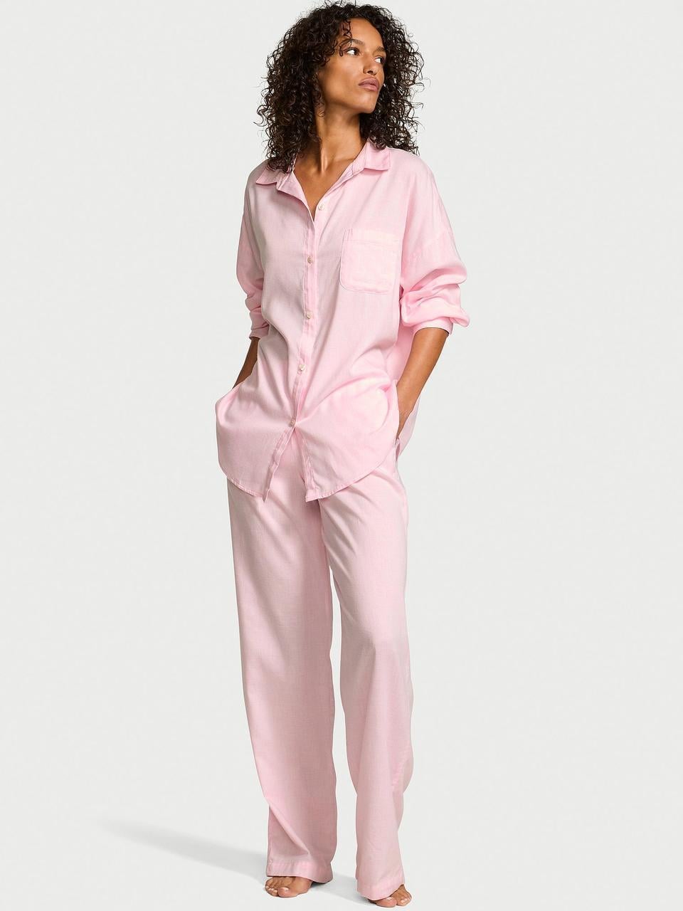 Пижама женская Victoria's Secret Modal-Cotton Long Pajama Set S Розовый (3024012304)