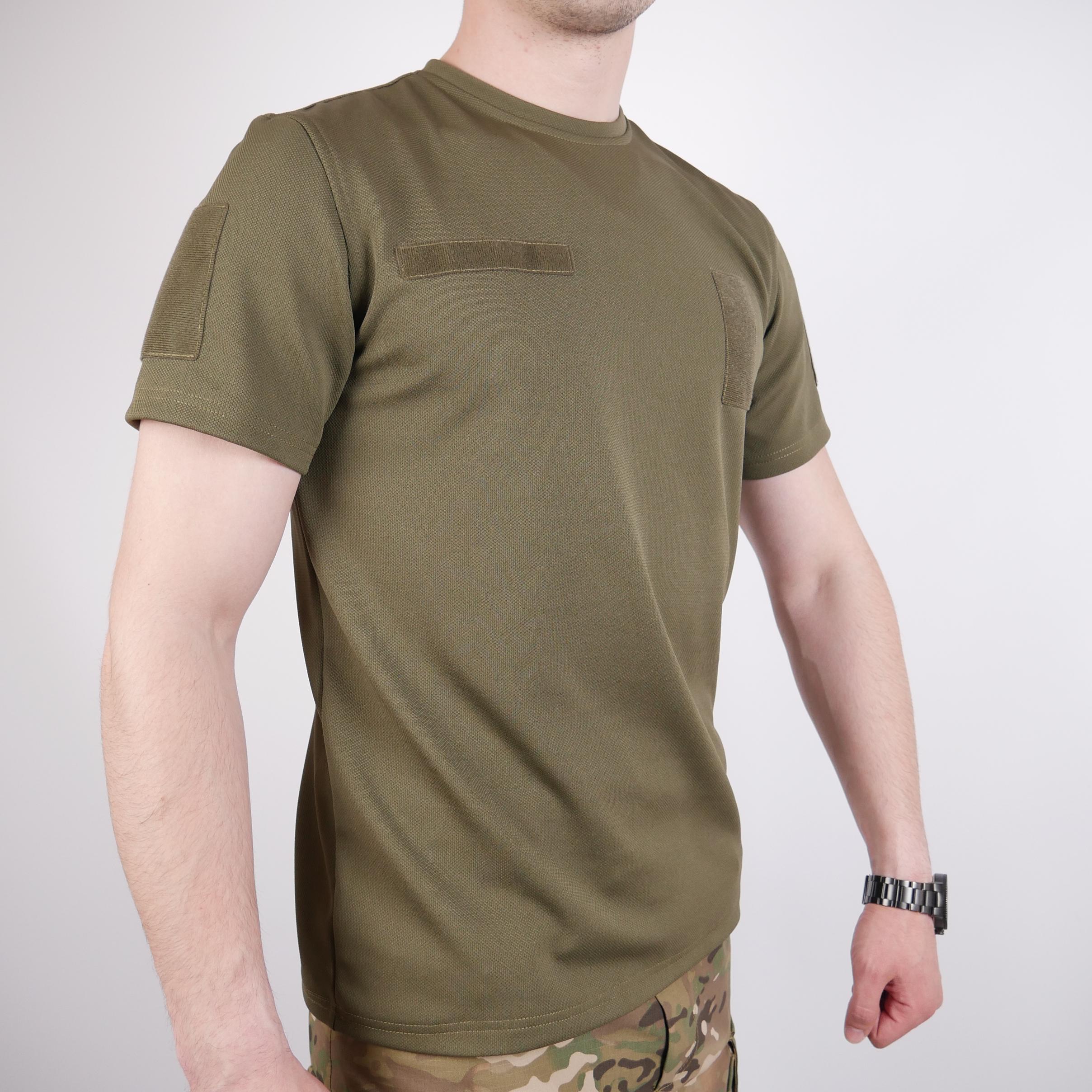 Футболка Kiborg Tactical Coolpass з велкро панелями для шевронів XL Хакі (10895386) - фото 4 Футболка Kiborg Tactical Coolpass з велкро панелями для шевронів XL Хакі (10895386) - фото 4