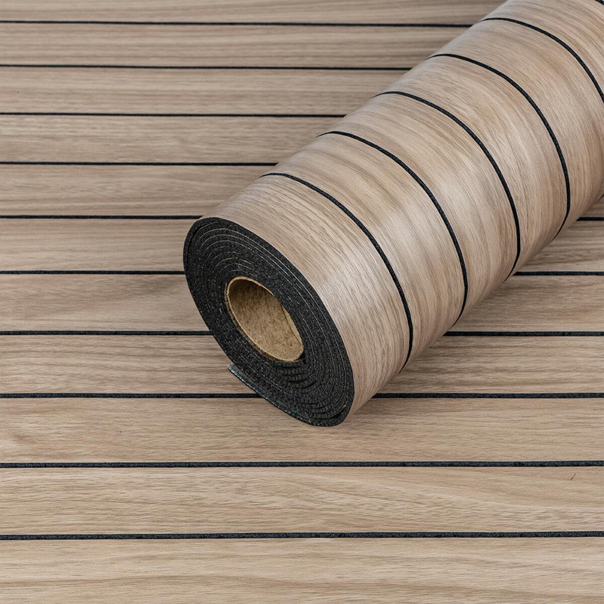 Панель самоклеящаяся виниловая Рейки 600х2900х3 мм Тик Ореховый (00002906)