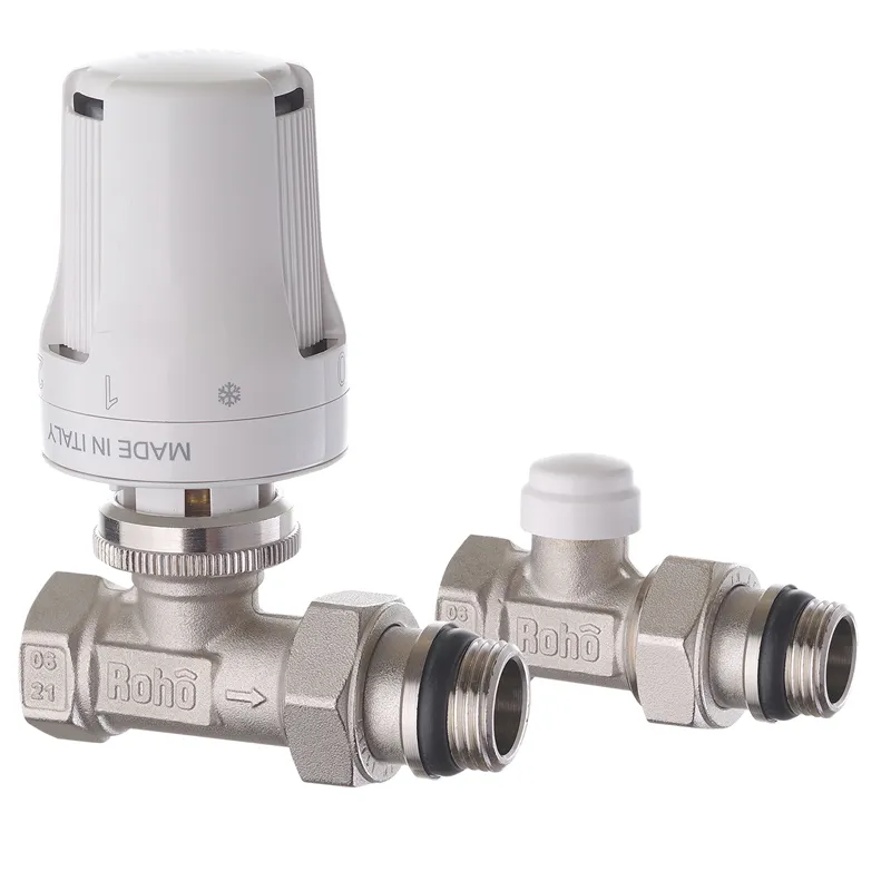 Комплект для підключення радіатора Roho R5161-050K прямий антипротечка 1/2" (RO0119)