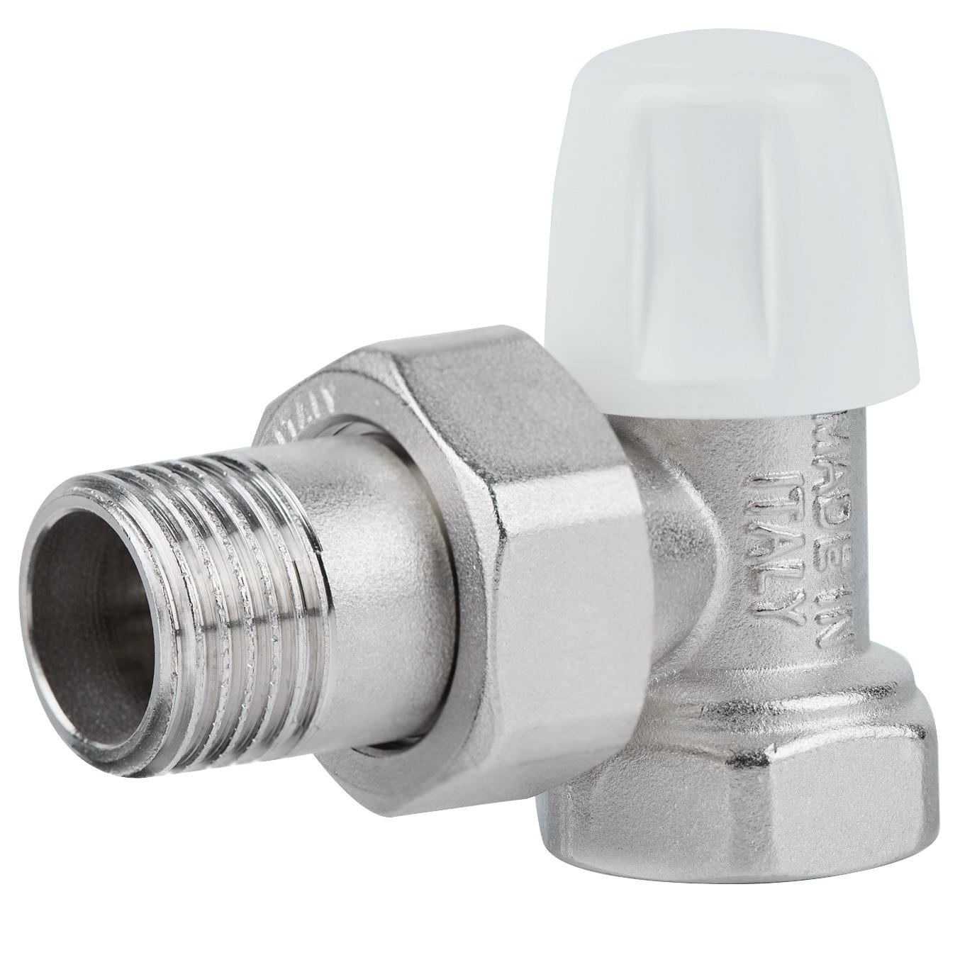 Вентиль радиаторный угловой ICMA 1/2"x1/2" с американкой (82803AD06)