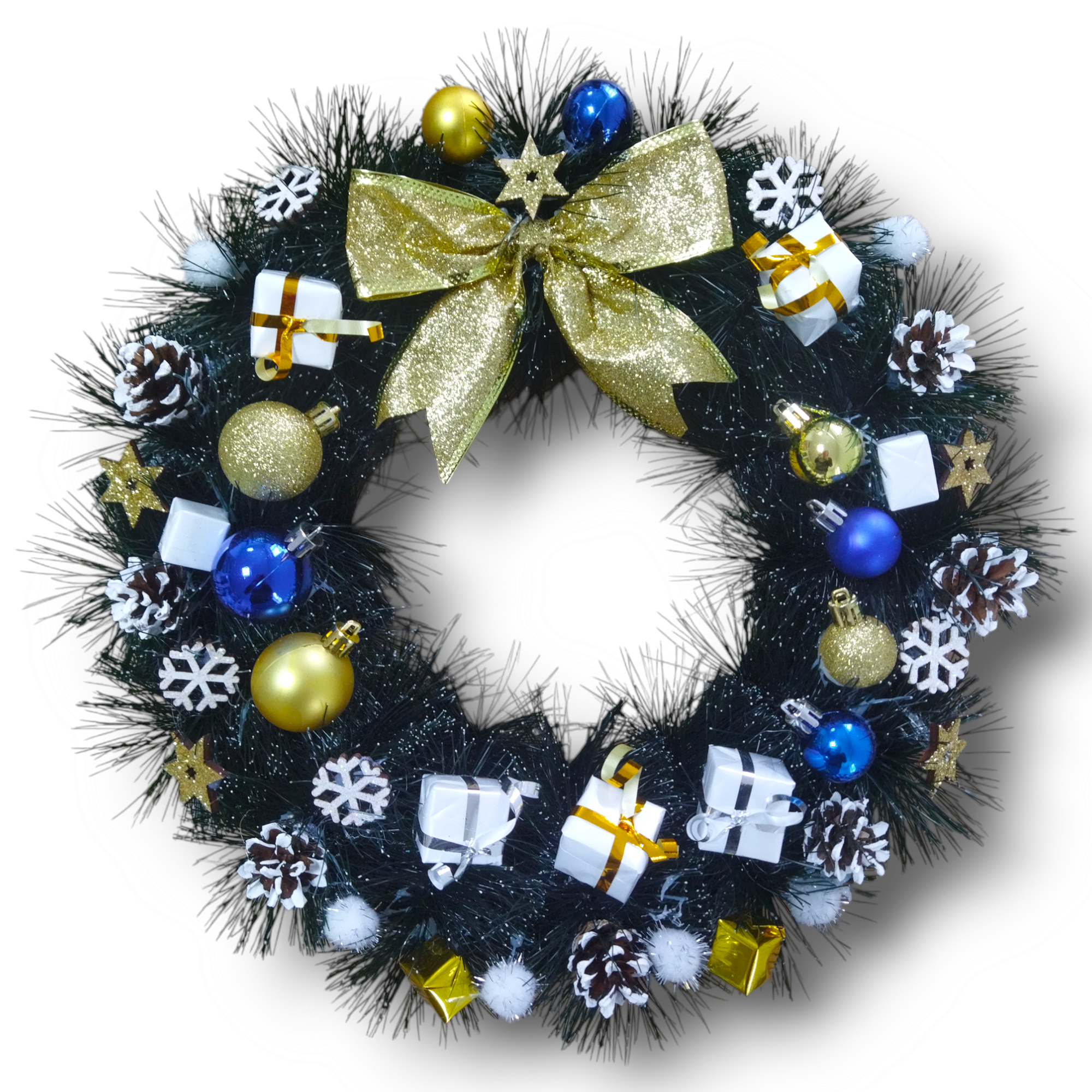 Вінок новорічний Holiday Mood 40 см Різнокольоровий (HC08)