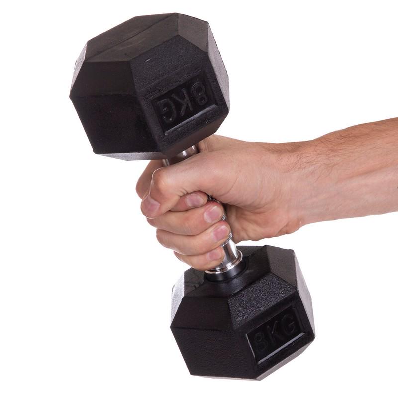 Гантель цельная шестигранная SP-Planeta SC-8013-8 1 шт. 8 кг (NA000510) - фото 4 Гантель цельная шестигранная SP-Planeta SC-8013-8 1 шт. 8 кг (NA000510) - фото 4