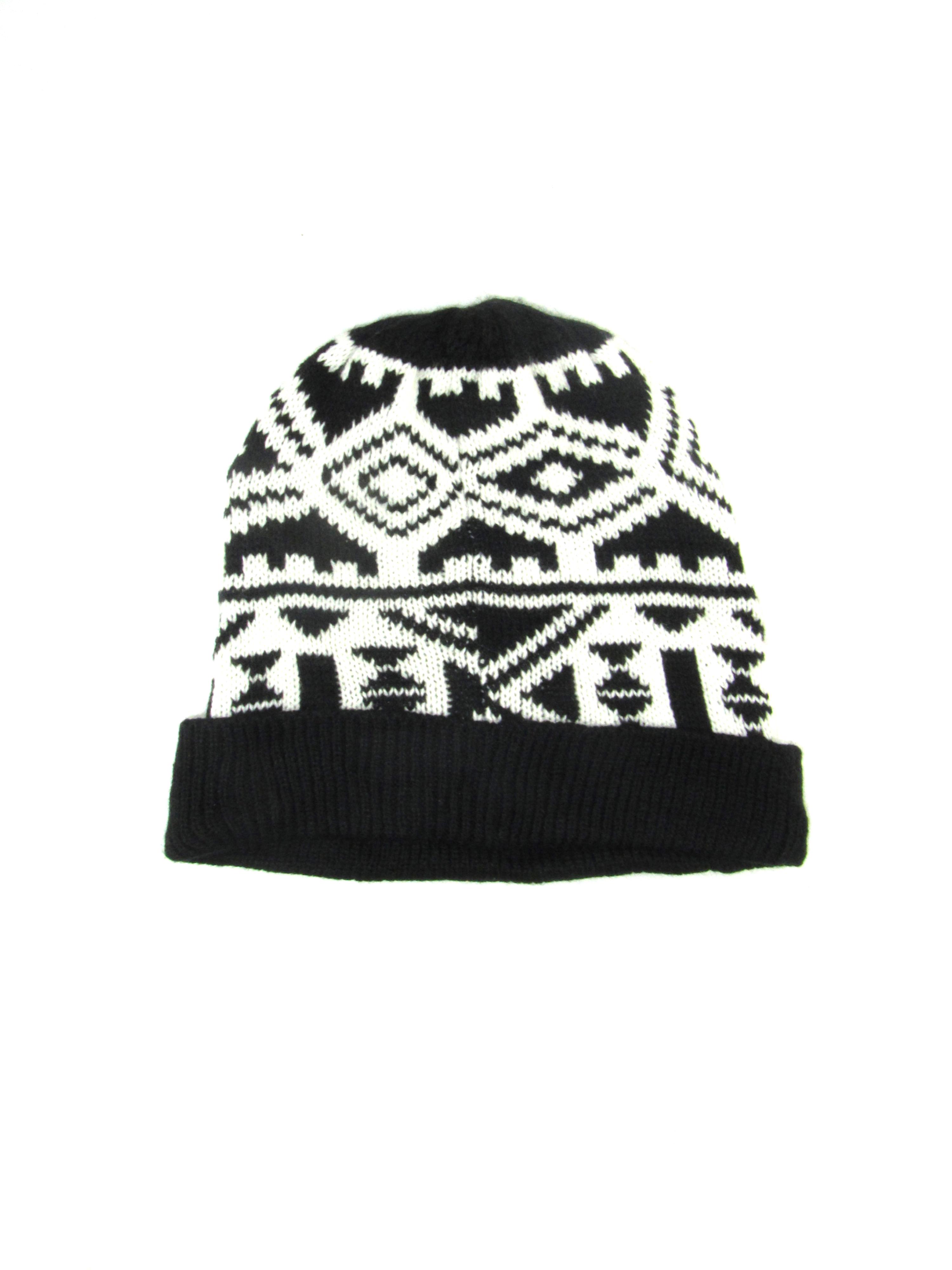 Шапка Monki One Size Черно-белый (4575653)