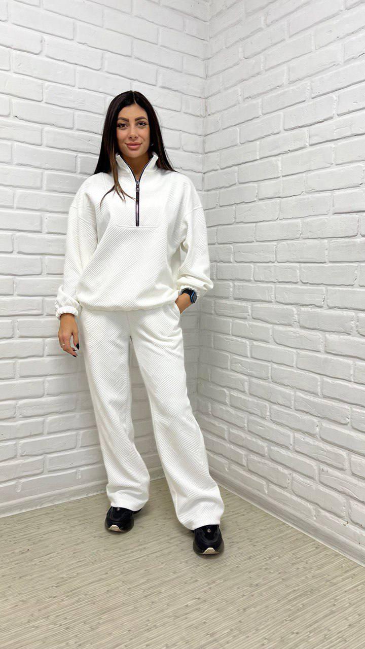 Костюм женский Лана брючный р. 42-44 Белый (1834)