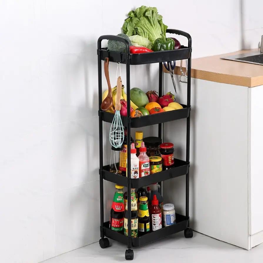 Этажерка на колесах напольная 97x34,5x25,5 см (17244)