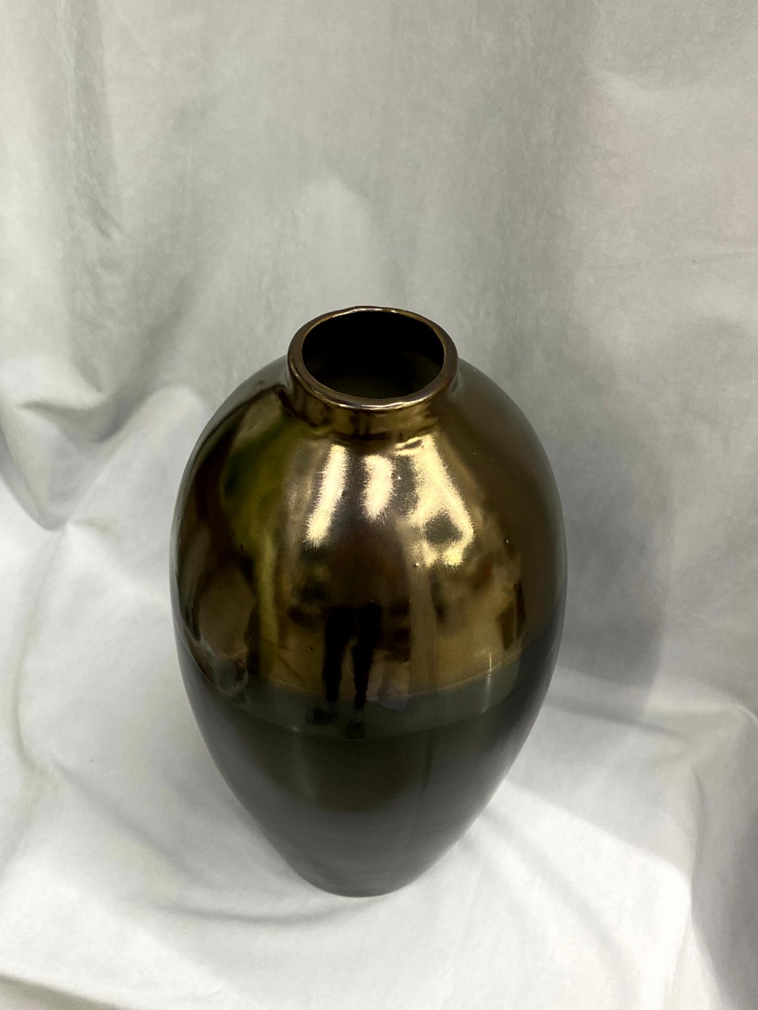 Ваза керамічна d 15 см h 36 см Бронзовий - фото 3 Ваза керамічна d 15 см h 36 см Бронзовий - фото 3