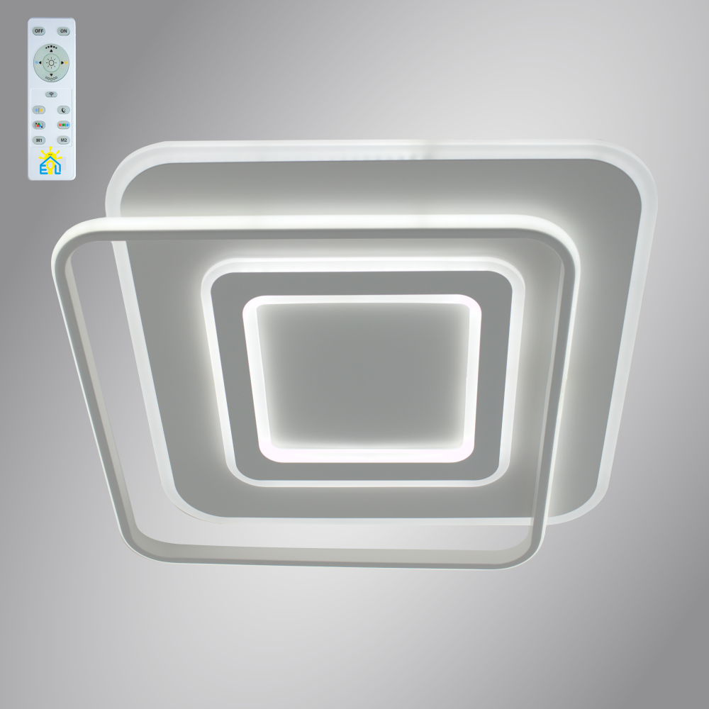 Люстра светодиодная ESLLSE GEOMETRIA SQUARE 60 Вт Белый (10008-2)